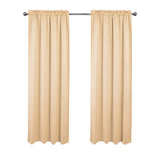RT Designers Collection 100% Polyester Twilight Blackout Rod Pocket Curtain Panel 54" x 84" Ivory