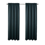 RT Designers Collection 100% Polyester Twilight Blackout Rod Pocket Curtain Panel Navy