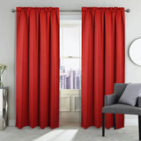 RT Designers Collection 100% Polyester Twilight Blackout Rod Pocket Curtain Panel Red