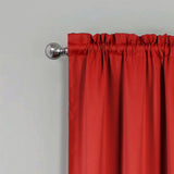 RT Designers Collection 100% Polyester Twilight Blackout Rod Pocket Curtain Panel Red