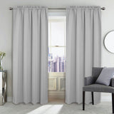 RT Designers Collection 100% Polyester Twilight Blackout Rod Pocket Curtain Panel 54" x 84" Silver