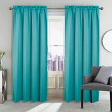 RT Designers Collection 100% Polyester Twilight Blackout Rod Pocket Curtain Panel 54" x 84" Turquoise