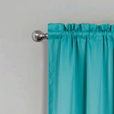 RT Designers Collection 100% Polyester Twilight Blackout Rod Pocket Curtain Panel 54" x 84" Turquoise