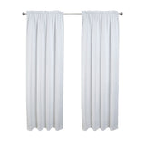 RT Designers Collection 100% Polyester Twilight Blackout Rod Pocket Curtain Panel 54" x 84" White
