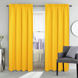 RT Designers Collection 100% Polyester Twilight Blackout Rod Pocket Curtain Panel 54" x 84" Yellow