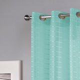 RT Designers Collection Wanda Box Voile Light Filtering One Grommet Curtain Panel 54" x 90" Aqua
