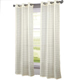 RT Designers Collection Wanda Box Voile Light Filtering One Grommet Curtain Panel 54" x 90" Beige