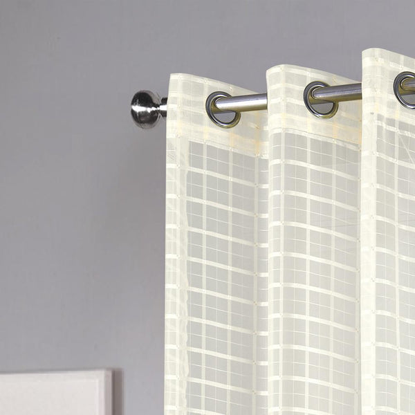 RT Designers Collection Wanda Box Voile Light Filtering One Grommet Curtain Pane