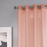 RT Designers Collection Wanda Box Voile Light Filtering One Grommet Curtain Panel 54" x 90"