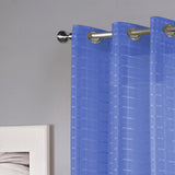 RT Designers Collection Wanda Box Voile Light Filtering One Grommet Curtain Panel 54" x 90" Neon blue