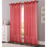 RT Designers Wanda Grommet Window Curtain Panel 54 x 90 Red