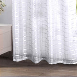 RT Designers Collection Wanda Box Voile Light Filtering One Grommet Curtain Panel 54" x 90" White