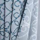 RT Designer Collection Woodbridge Jacquard Grommet Luxurious Modern Design Curtain Panel 54" x 84" Blue