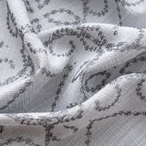 RT Designer Collection Woodbridge Jacquard Grommet Luxurious Modern Design Curtain Panel 54" x 84" Silver