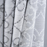 RT Designer Collection Woodbridge Jacquard Grommet Luxurious Modern Design Curtain Panel 54" x 84" Silver