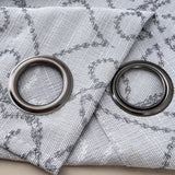 RT Designer Collection Woodbridge Jacquard Grommet Luxurious Modern Design Curtain Panel 54" x 84" Silver