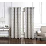 RT Designer Collection Woodbridge Jacquard Grommet Luxurious Modern Design Curtain Panel 54" x 84" Taupe