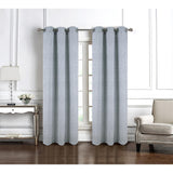 RT Designer Collection Wilton Jacquard Grommet Luxurious Modern Design Curtain Panel 54" x 84" Charcoal