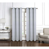 RT Designer Collection Wilton Jacquard Grommet Luxurious Modern Design Curtain Panel 54" x 84" Silver