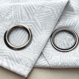 RT Designer Collection Wilton Jacquard Grommet Luxurious Modern Design Curtain Panel 54" x 84" Silver