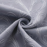 RT Designer Collection Kimber 2 Pack Embroidered Blackout Luxurious Decorative Grommet Curtain Panel 36" x 84" Silver