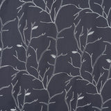 RT Designer Collection Luciana 2 Pack Embroidered Blackout Luxurious Decorative Grommet Curtain Panel 36" x 84" Charcoal