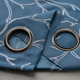 RT Designer Collection Luciana 2 Pack Embroidered Blackout Luxurious Decorative Grommet Curtain Panel 36" x 84" Wedgwood
