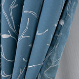 RT Designer Collection Luciana 2 Pack Embroidered Blackout Luxurious Decorative Grommet Curtain Panel 36" x 84" Wedgwood