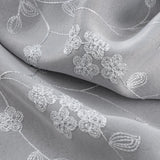 RT Designer Collection Lilian 2 Pack Embroidered Blackout Luxurious Decorative Grommet Curtain Panel 36" x 84" Silver