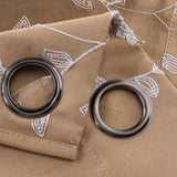 RT Designer Collection Lilian 2 Pack Embroidered Blackout Luxurious Decorative Grommet Curtain Panel 36" x 84" Taupe