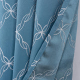 RT Designer Collection Gable 2 Pack Embroidered Blackout Luxurious Decorative Grommet Curtain Panel 36" x 84" Slate Blue