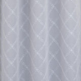 RT Designer Collection Gable 2 Pack Embroidered Blackout Luxurious Decorative Grommet Curtain Panel 36" x 84" Silver