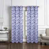 RT Designer Collection Oakville Jacquard 2 Pack Luxurious Modern Design Curtain Panel Pair 36" x 84" Black
