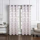 RT Designer Collection Oakville Jacquard 2 Pack Luxurious Modern Design Curtain Panel Pair 36" x 84" Taupe