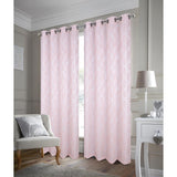 RT Designer Collection Ellis Jacquard 2 Pack Luxurious Modern Design Curtain Panel Pair 36" x 84" Blush