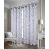 RT Designer Collection Ellis Jacquard 2 Pack Luxurious Modern Design Curtain Panel Pair 36" x 84" Grey