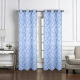 RT Designer Collection Ellis Jacquard 2 Pack Luxurious Modern Design Curtain Panel Pair 36" x 84" Wedgwood