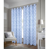 RT Designer Collection Ellis Jacquard 2 Pack Luxurious Modern Design Curtain Panel Pair 36" x 84" Wedgwood