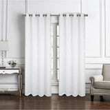 RT Designer Collection Ellis Jacquard 2 Pack Luxurious Modern Design Curtain Panel Pair 36" x 84" White