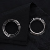 RT Designer Collection Cleo Jacquard Grommet 2 Pack Luxurious Modern Design Curtain Panel 36" x 84" Black