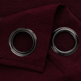 RT Designer Collection Cleo Jacquard Grommet 2 Pack Luxurious Modern Design Curtain Panel 36" x 84" Burgundy