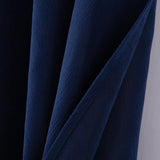 RT Designer Collection Cleo Jacquard Grommet 2 Pack Luxurious Modern Design Curtain Panel 36" x 84" Navy