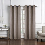 RT Designer Collection Cleo Jacquard Grommet 2 Pack Luxurious Modern Design Curtain Panel 36" x 84" Taupe
