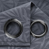 RT Designer Collection Florence Jacquard Luxurious Decorative Grommet 2 Pack Curtain Panel 36" x 84" Grey