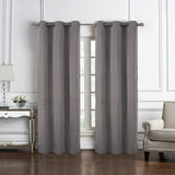 RT Designer Collection Florence Jacquard Luxurious Decorative Grommet 2 Pack Curtain Panel 36" x 84" Taupe