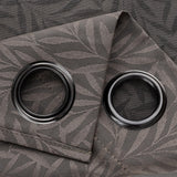 RT Designer Collection Florence Jacquard Luxurious Decorative Grommet 2 Pack Curtain Panel 36" x 84" Taupe