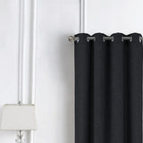 RT Designer Collection Delmar 2 Pack Luxurious Decorative Grommet Curtain Panel 54" x 84" Black