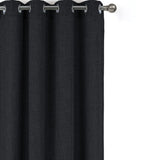 RT Designer Collection Delmar 2 Pack Luxurious Decorative Grommet Curtain Panel 54" x 84" Black