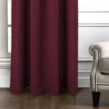 RT Designer Collection Delmar 2 Pack Luxurious Decorative Grommet Curtain Panel 54" x 84" Burgundy