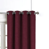 RT Designer Collection Delmar 2 Pack Luxurious Decorative Grommet Curtain Panel 54" x 84" Burgundy
